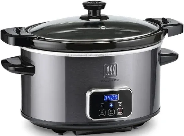 4-Quart Digital Slow Cooker with Locking Lid (Graphite)