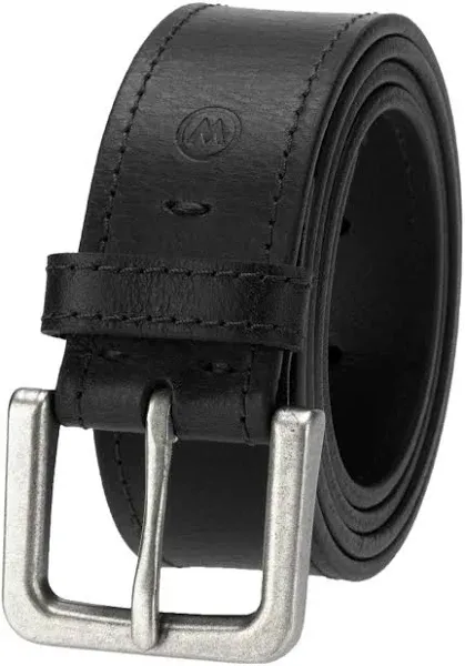 Men's Black Double Stitch Belt