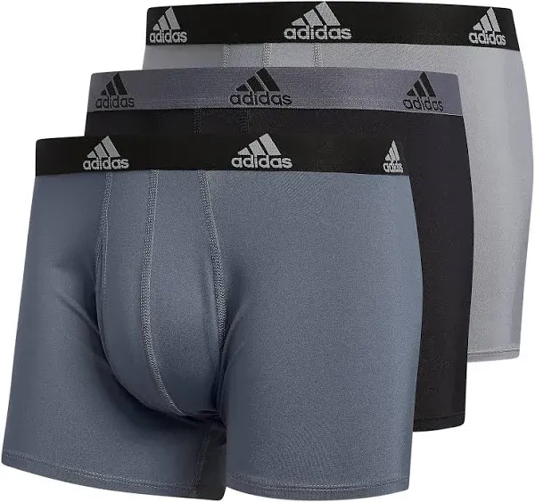 ADIDAS Men&#039;s 3-Pack Athletic Fit Microfiber Trunk Underwear Size 2XL