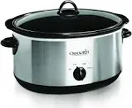 Crock Pot Slow Cooker Stainless Steel Manual Dishwasher Safe Oval Shaped 