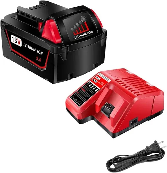 OYRMIL Battery and Charger for Milwaukee M18 Battery