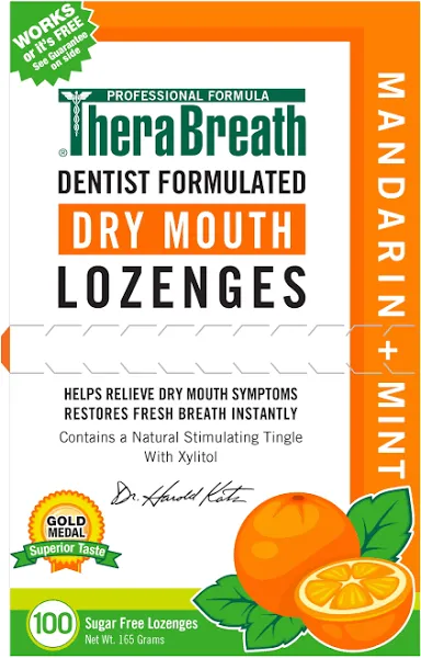 TheraBreath Mandarin + Mint Dry Mouth Lozenges (165 g)