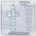 The Grandparent Gift Baby Heaven Clear Mosaic Handmade Glass Cross Infant Loss Gift