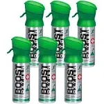 Boost Oxygen Pocket Size Natural 3L Canister | Respiratory Support for Aerobic Recovery, Altitude, Performance & Health (6 Pack)