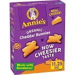 Annie's Baked Snack Crackers, Organic, Cheddar Bunnies - 11.25 oz