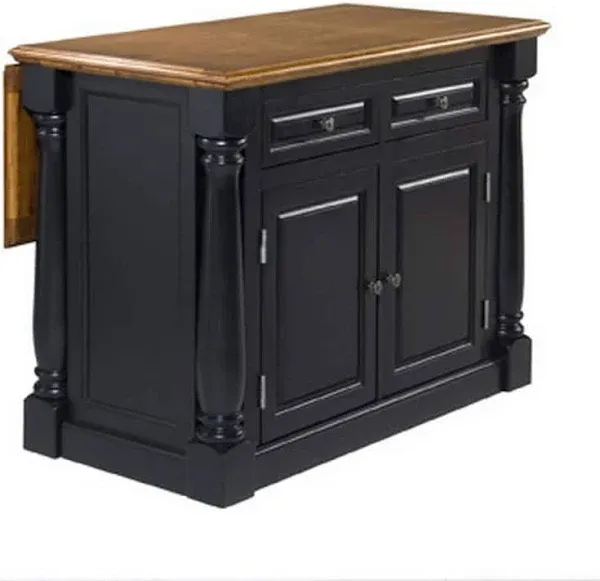 homestyles Monarch Black Kitchen Island