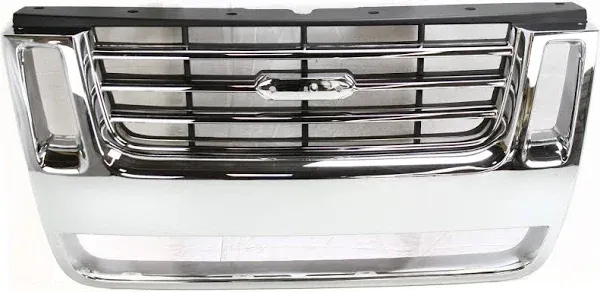 Replacement® Grille Assembly, Chrome Shell with Black Insert F070191