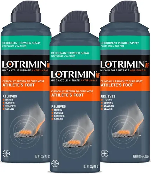 Lotrimin AF Athlete's Foot Deodorant Powder Spray, 4.6 Ounce Spray Can