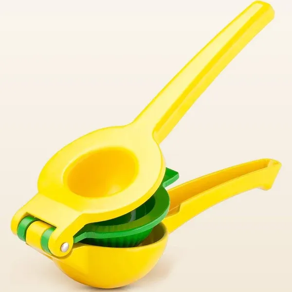 Zulay Kitchen Lemon Lime Squeezer, 2-in-1 (Metal) - Yellow