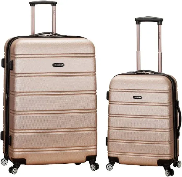 Melbourne Hardside Expandable Spinner Wheel Luggage, Champagne, 2 Piece (20/28)