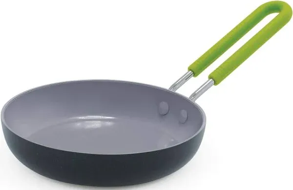 GreenPan Mini Healthy Ceramic Nonstick, 5&#034; Square Egg Pan, Black