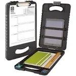 Office Depot® Brand Carry-All Clipboard Storage Box, 15"H x 13"W x 2"D, Charcoal