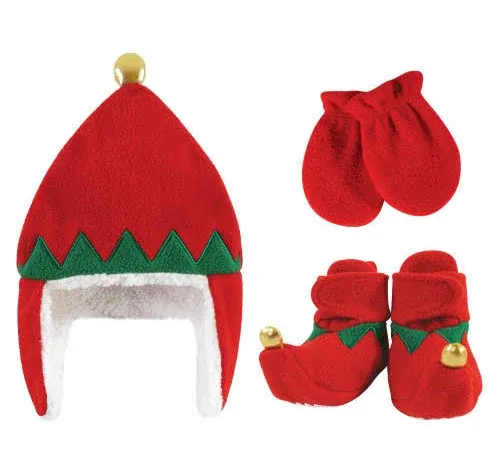 Hudson Baby Trapper Hat, Mitten, and Bootie Set