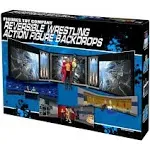 Reversible Wrestling Action Figure Backdrop Dioramas For WWE & AEW Wrestling Action Figures