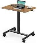 Mobile Rolling Standing Desk Overbed Table, Podium with Wheels, Adjustable Table