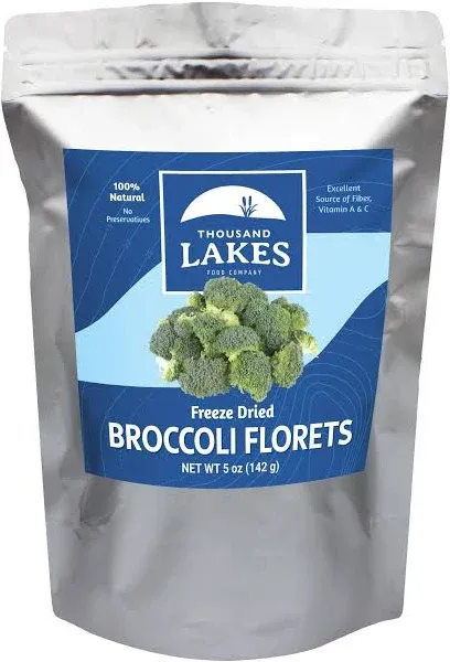 Thousand Lakes Freeze Dried Fruits and Vegetables Broccoli Florets