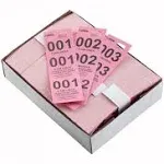 Winco CCK-5PK Coat Check Tickets, Pink, 500pcs/box