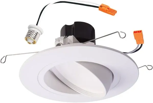 Halo 6-in White Gimbal Recessed Light Trim