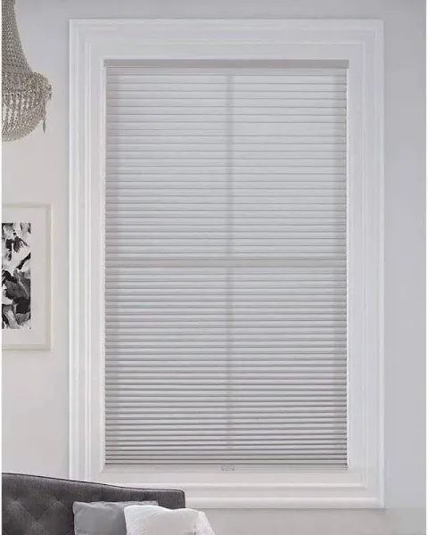 BlindsAvenue Gray Sheen Cordless Light Filtering Fabric Cellular Shade 9/16 in. Single Cell 25.5 in. W x 48 in. L 1G021-4825B