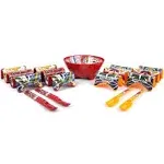 Ultimate 9-Piece Taco Set - Multi Holders, Spoons &amp; Bowl - Premium Melamine