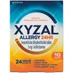 Xyzal Allergy 24Hr, Original Prescription Strength, 5 mg, Tablets - 10 tablets