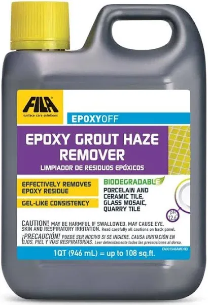 FILA EPOXYOFF, Epoxy Grout Haze Remover, Effectively Removes Epoxy Residue, T...