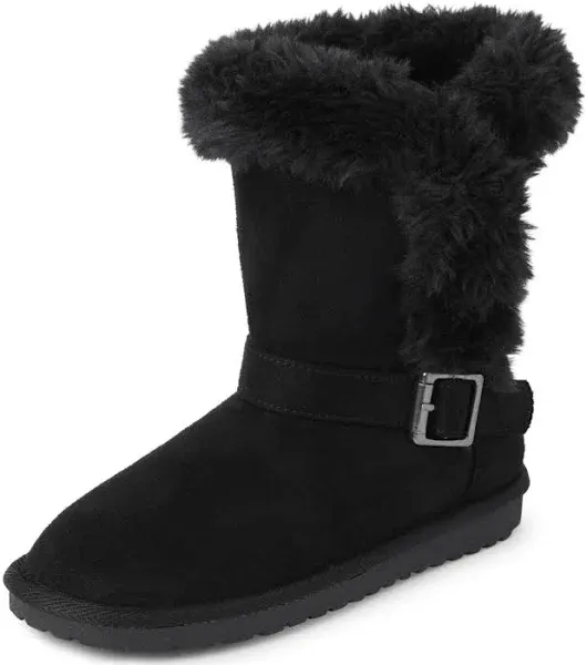 The Children's Place Girls Faux Fur Buckle Chalet Boots