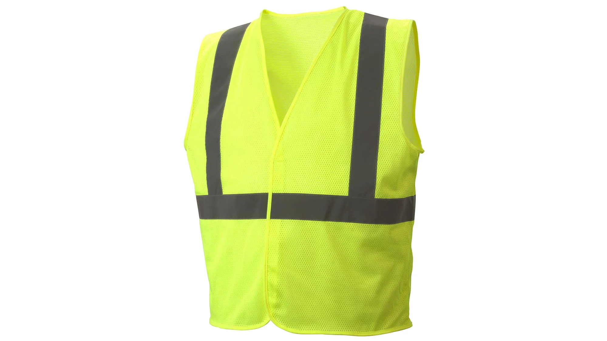 Pyramex RVHLM2910M RVHLM29 Series Vest All mesh hi-vis Lime Vest with Plain Bag - Size Medium