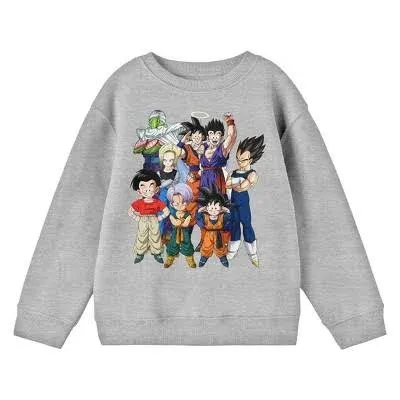 Dragon Ball Z Character Group Youth Boy's Athletic Heather Sweatshirt