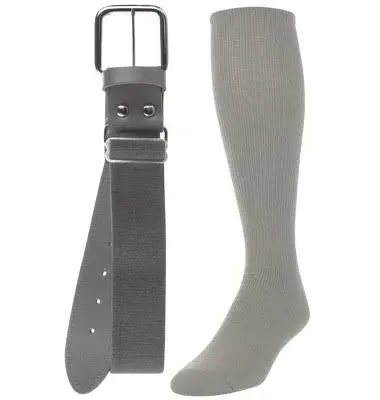 TCK Baseball Sock &amp; Belt Combo GRAY SM