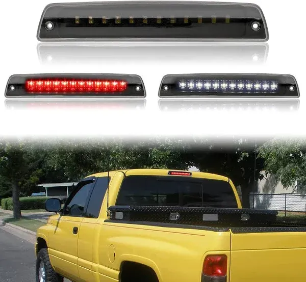 Third 3rd Brake Light Cargo Lamp for 94-01 Dodge Ram 1500 2500 3500 Lamp Black