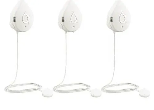 Moen White Flo Smart Water Leak Detector, Water Sensor Alarm for Home, 3-Pack