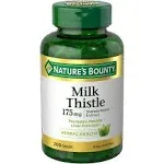 Nature's Bounty Milk Thistle Value Size 200 Softgels