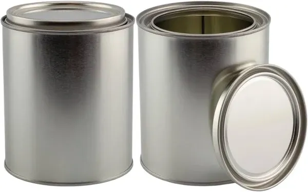 Cornucopia Brands Empty Quart Paint Cans with Lids (2 Pack)