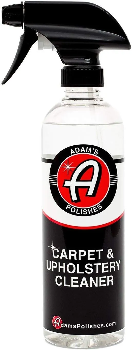 Adam's Polishes Carpet & Upholstery Cleaner (16oz) - Powerful Car Carpet Cleaner For Auto Detailing, Cloth & Fabric Interior Cleaner Solution, Stain Remover For Car Seat, Floor Mats & More