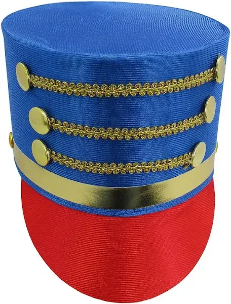 Toy Soldier Blue Drum Major Nutcracker Drummer Boy Costume Hat