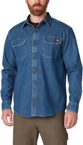 Dickies Men's Flex Denim Long Sleeve Shirt