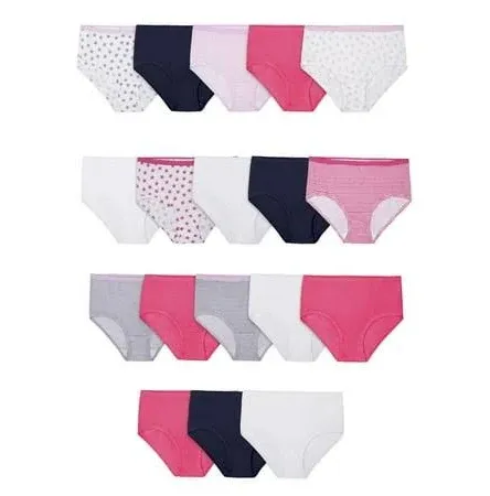 Fruit of the Loom Girls Eversoft Brief Underwear (14+4 Pack)