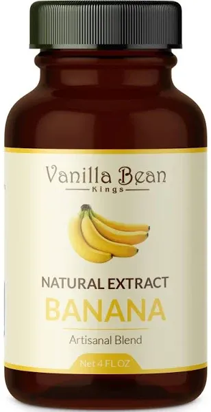 Natural Banana Extract for Baking and Flavoring - 4 OZ - Premium Quality Natural Flavors for Baked Goods, Desserts, & Cooking