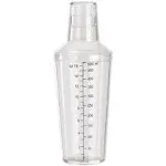 Winco BS-16PC Clear Plastic Bar Shaker 16 oz