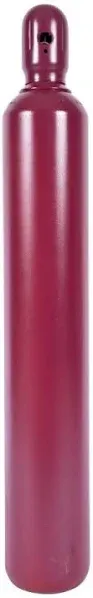 New 125 cu ft Steel Inert Gas Cylinder with CGA580 Valve - Helium, Nitrogen, Argon, CO2/Nitrogen Mix