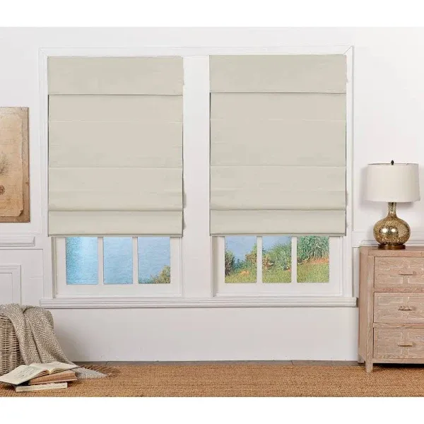 Regal Estate 72-Inch Ivory Insulating Cordless Roman Shade - 20 Inches Wide x 72 Inches Long