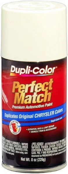 Dupli-Color EBCC04077 Perfect Match Automotive Spray Paint – Chrysler Stone White, PW1 – 8 oz. Aerosol Can