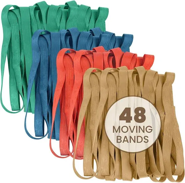 kitchentoolz 36 Pack Mover Blanket Rubber Bands Extra Large Rubber Bands for Moving Blankets and Furniture