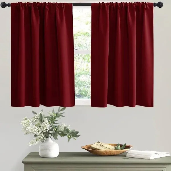 Blackout Curtains for Half Window Kitchen Curtains, Thermal Insulated Curtain...