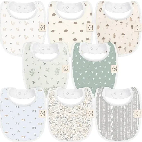 KeaBabies 8-Pack Baby Drool Bibs