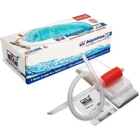 AquaPod Kit 2.0 Emergency Bathtub Water Storage Bladder