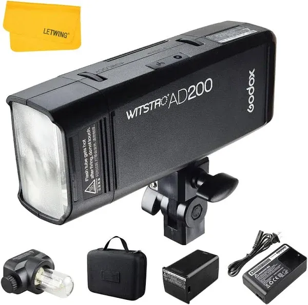 Godox AD200 200Ws TTL 2.4G HSS 1/8000s Pocket Outdoor Flash Light Double Head ...