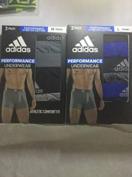 Adidas 3 Pack Men;s Underwear Trunks Size 2XL Was $36 NWT