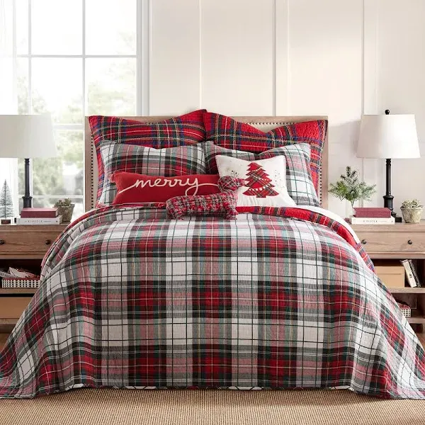 Spencer Plaid King Bedspread - Levtex Home